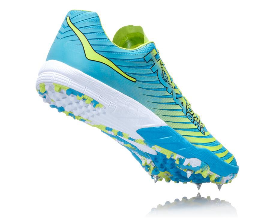 Hoka One One Çivili Koşu Ayakkabısı Erkek Mavi/Yeşil - Evo Xc - JO0527349